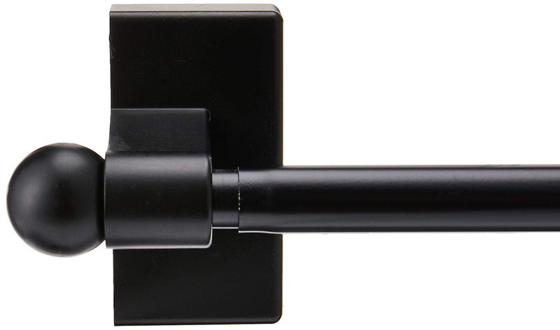 Rod Desyne Mag-12 Magnetic Curtain Rod, 17-30", Black